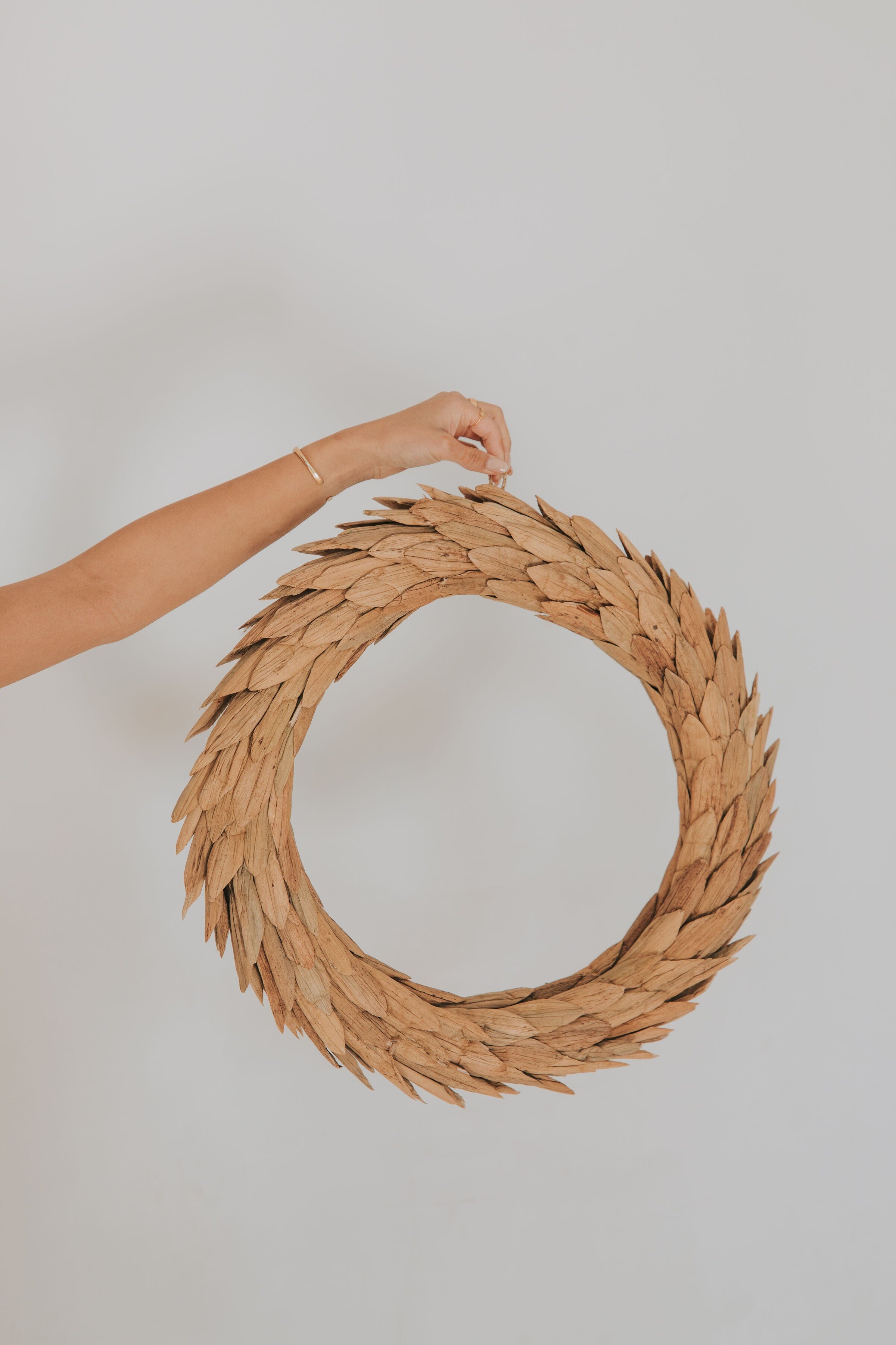 Handmade Dried Natural Buri Leaf Wreath