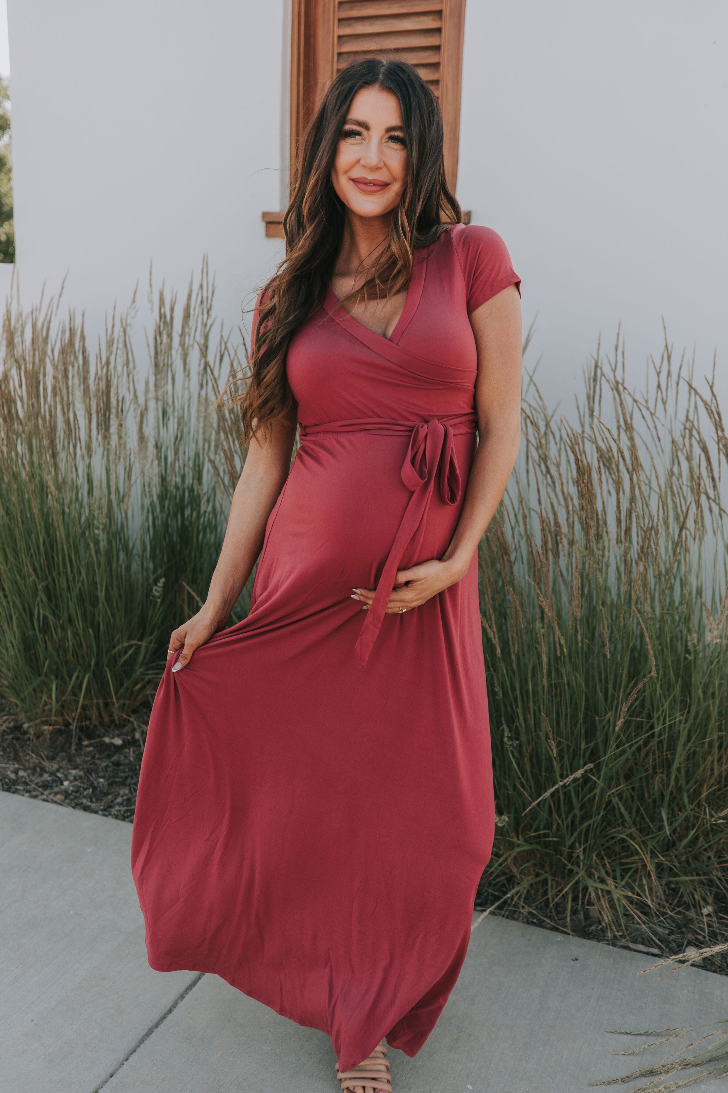 New Addition Maternity Dress - 4 Colors L