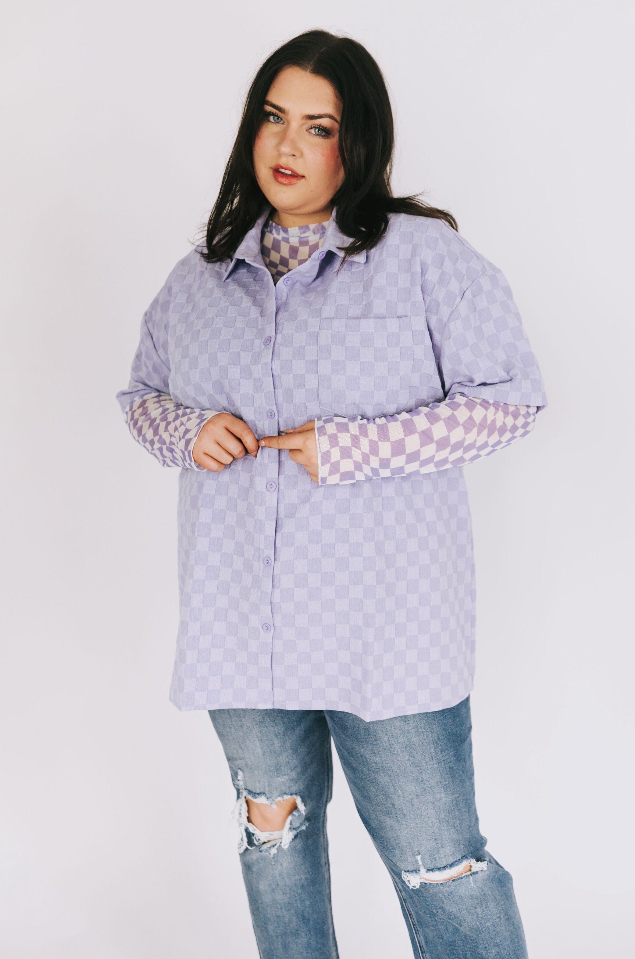 PLUS SIZE - Checking Out Top