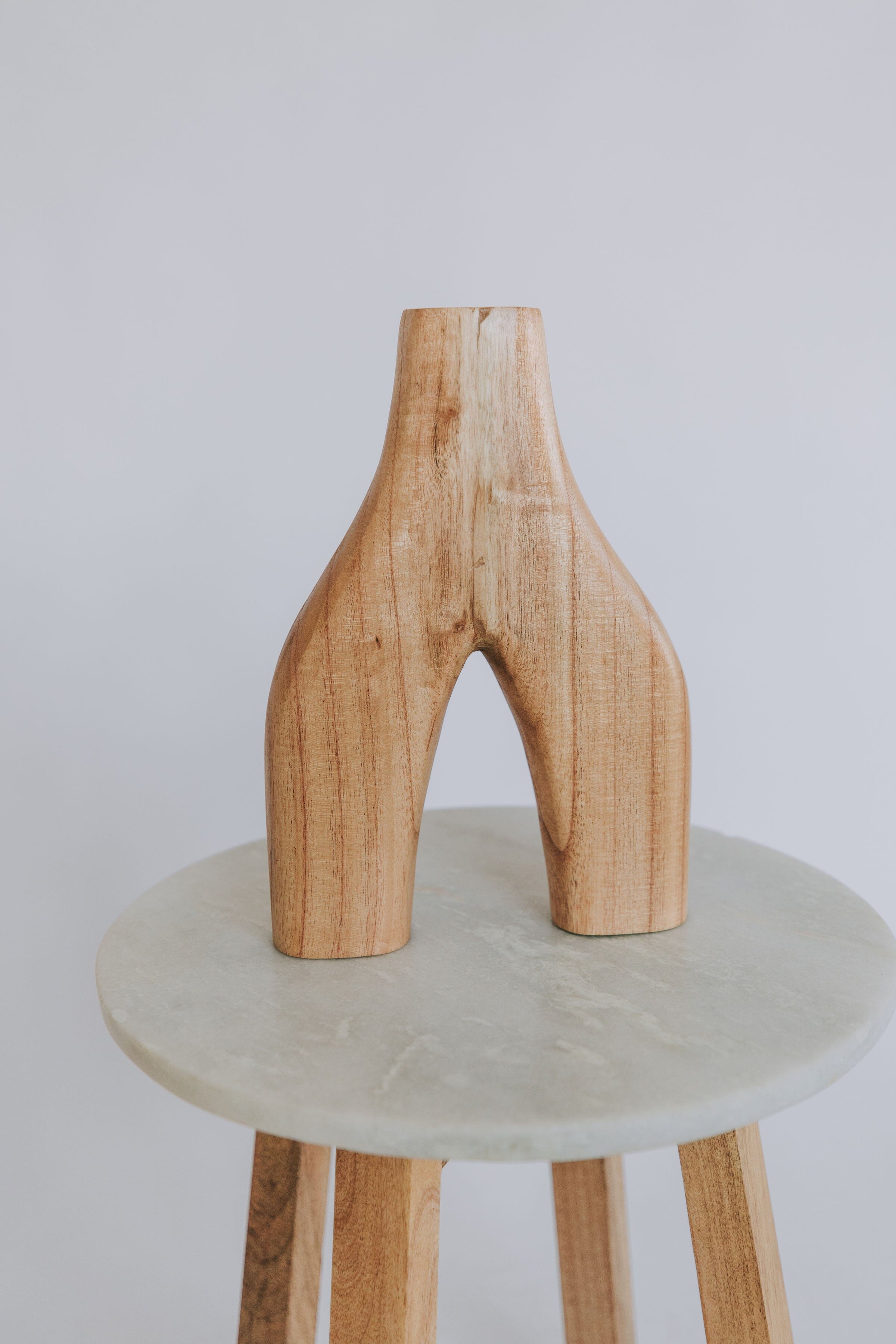 Decorative Arched Wood Vase