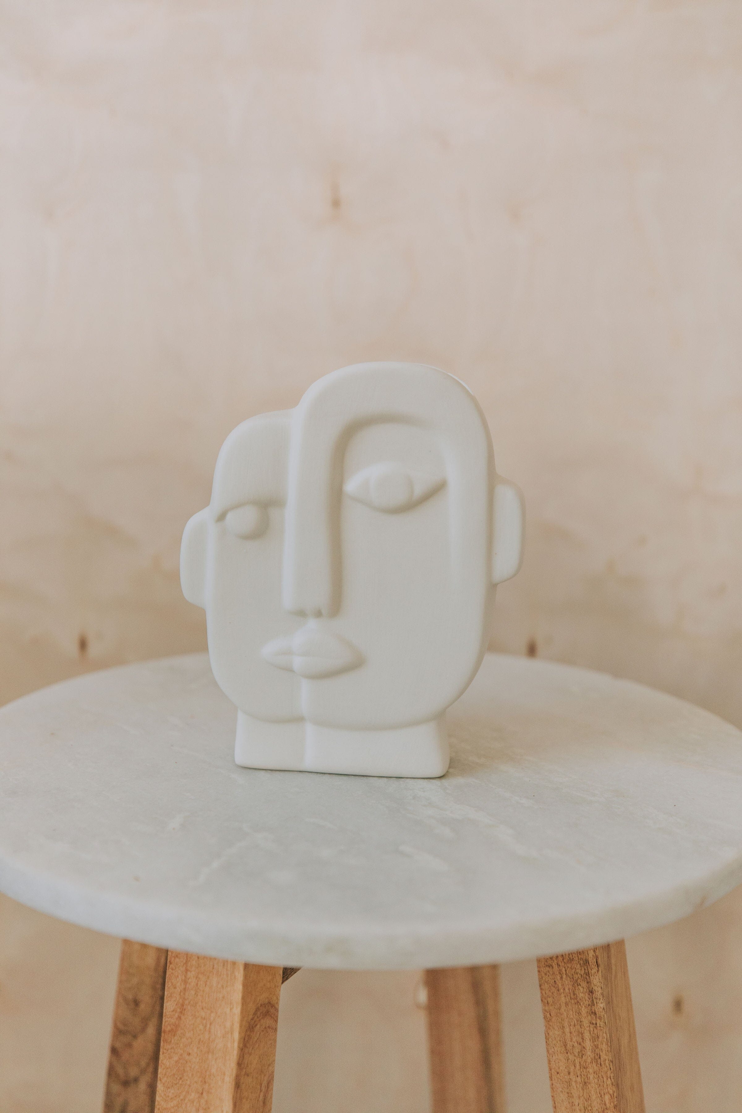 Art Face Shape Porcelain Vase