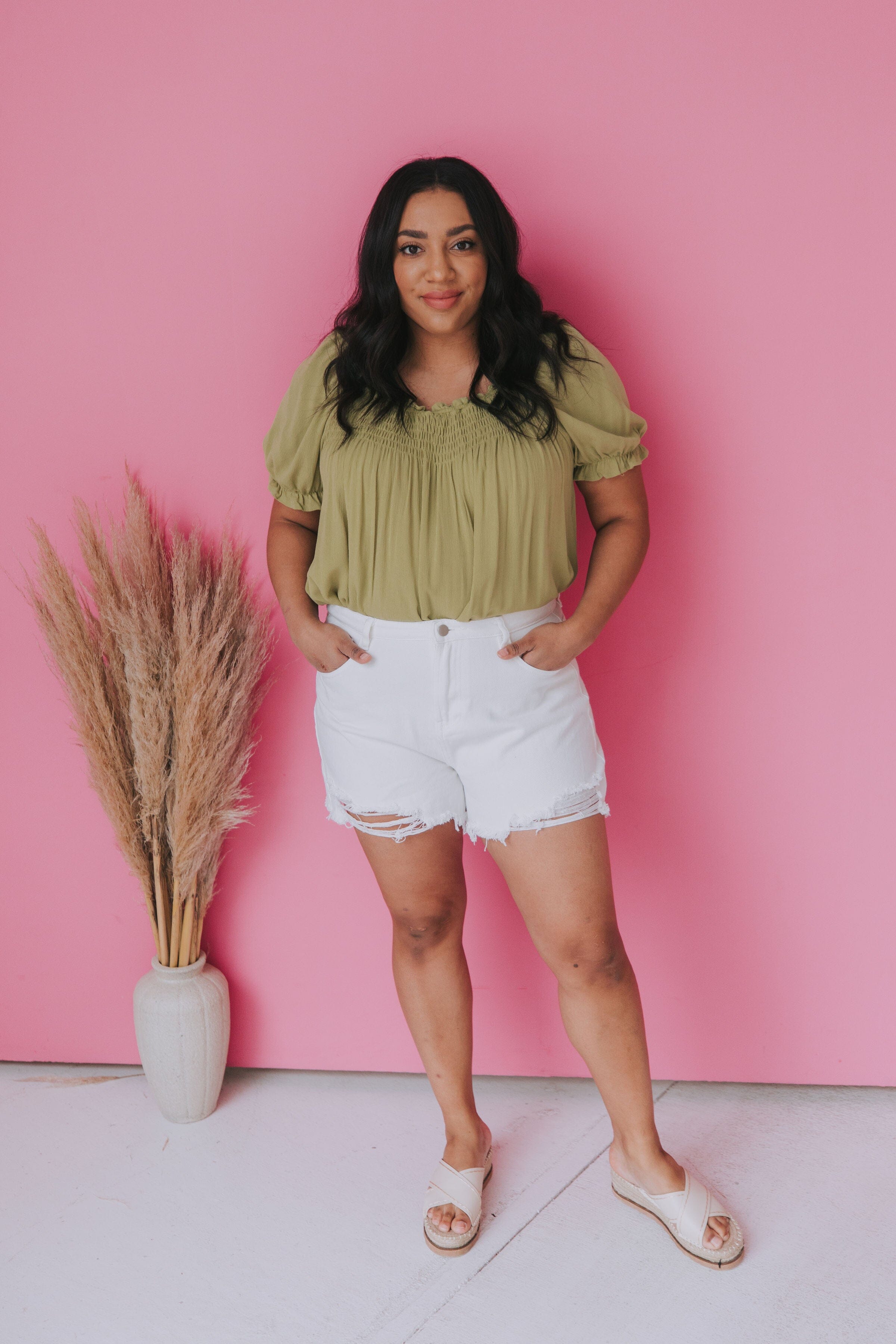 PLUS SIZE - Lost In You Shorts - 2 Colors 