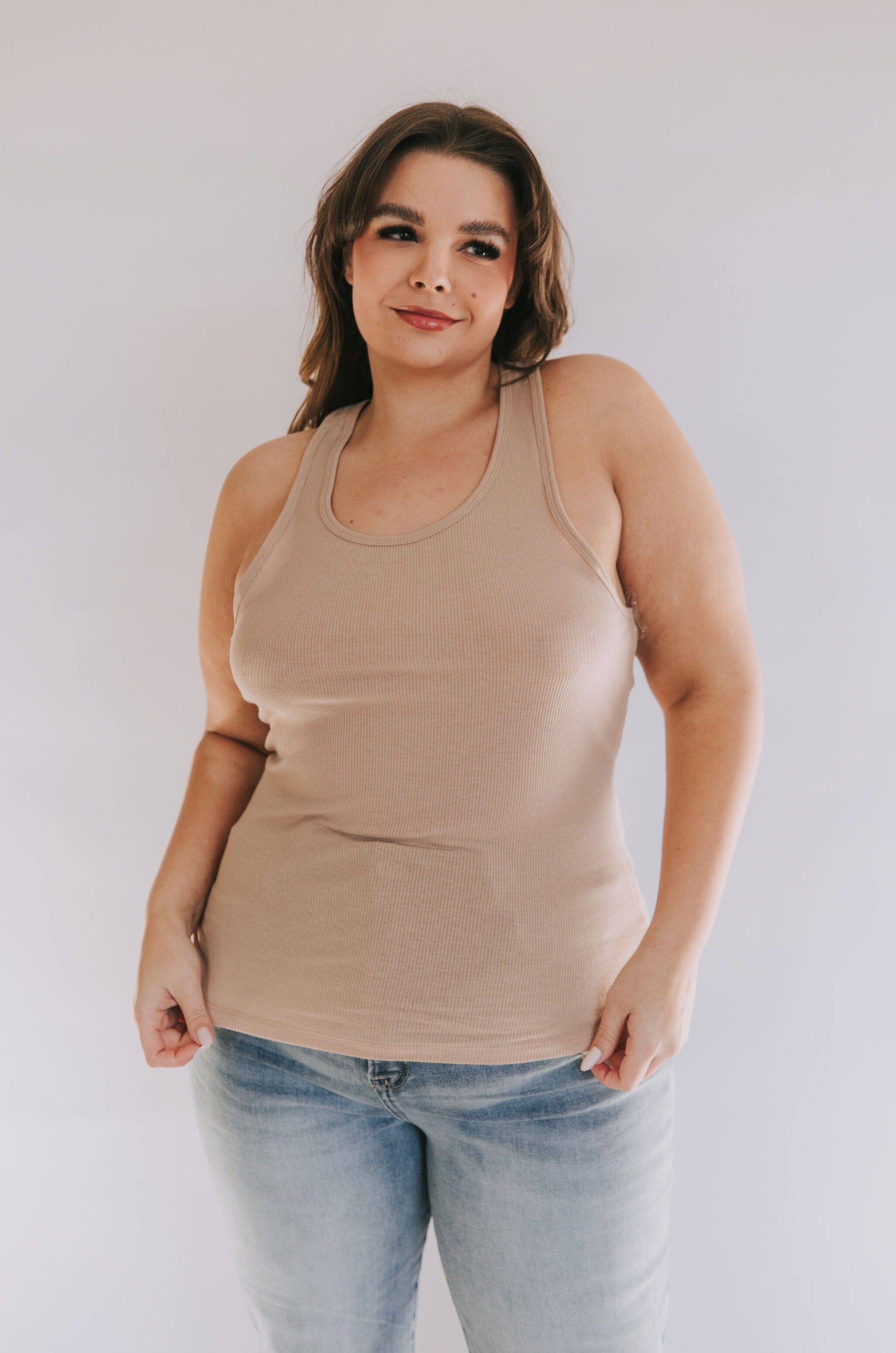 PLUS SIZE - Backing Down Tank Top - 3 Colors!