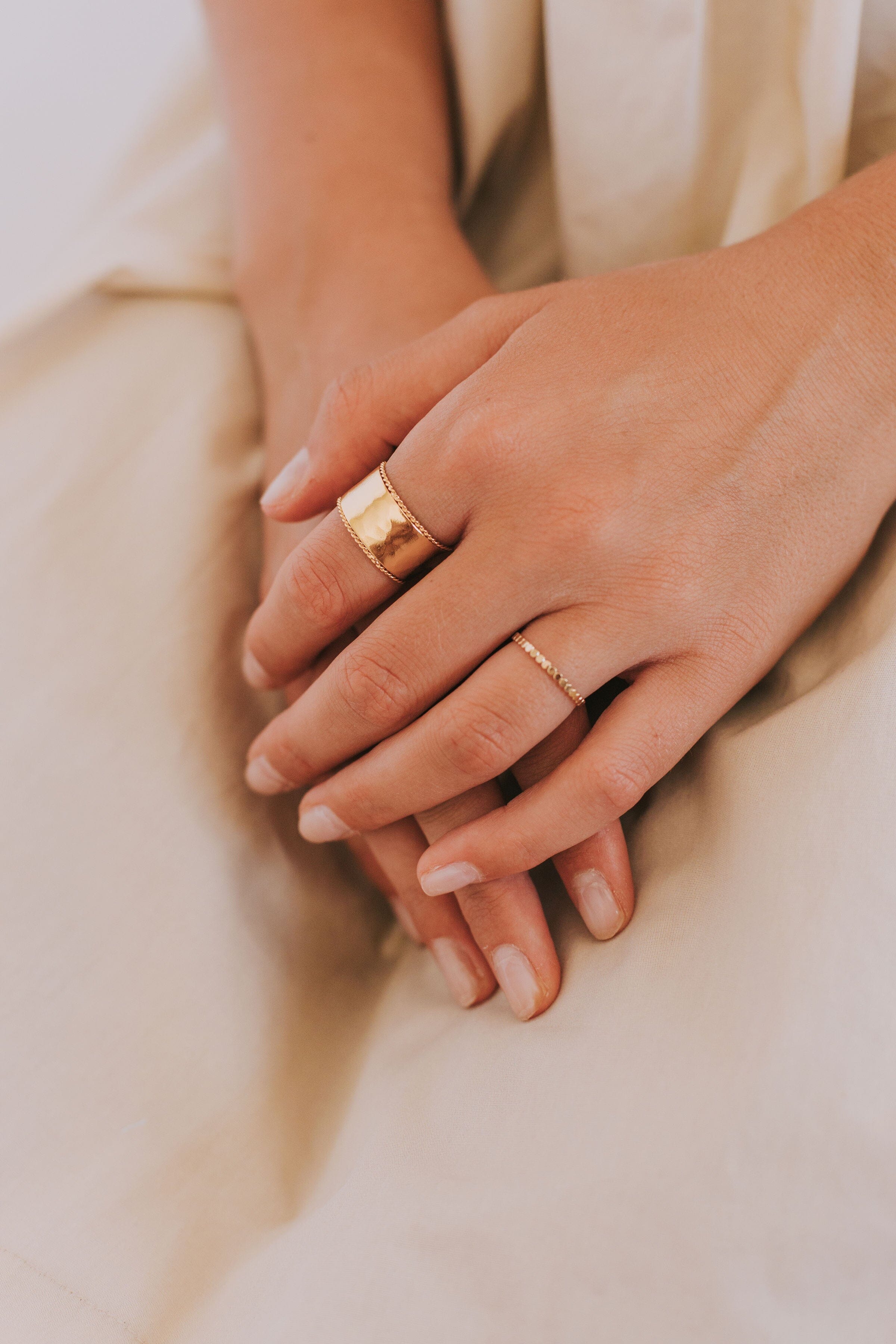 Flat Beaded Ring 