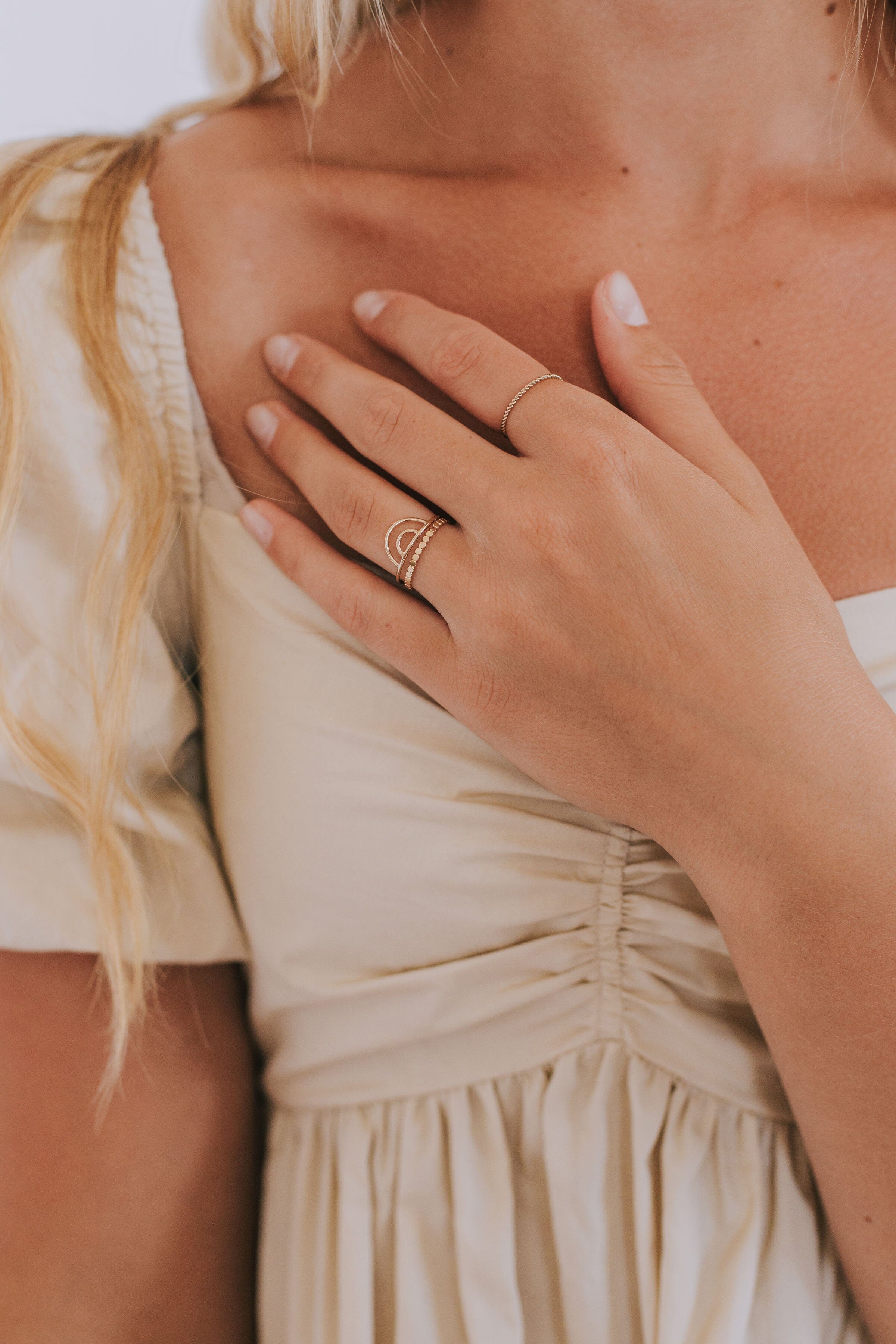 Flat Beaded Ring 