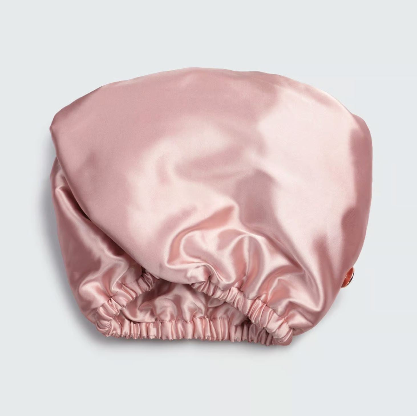 KITSCH - Satin Wrapped Microfiber Hair Towel in Blush