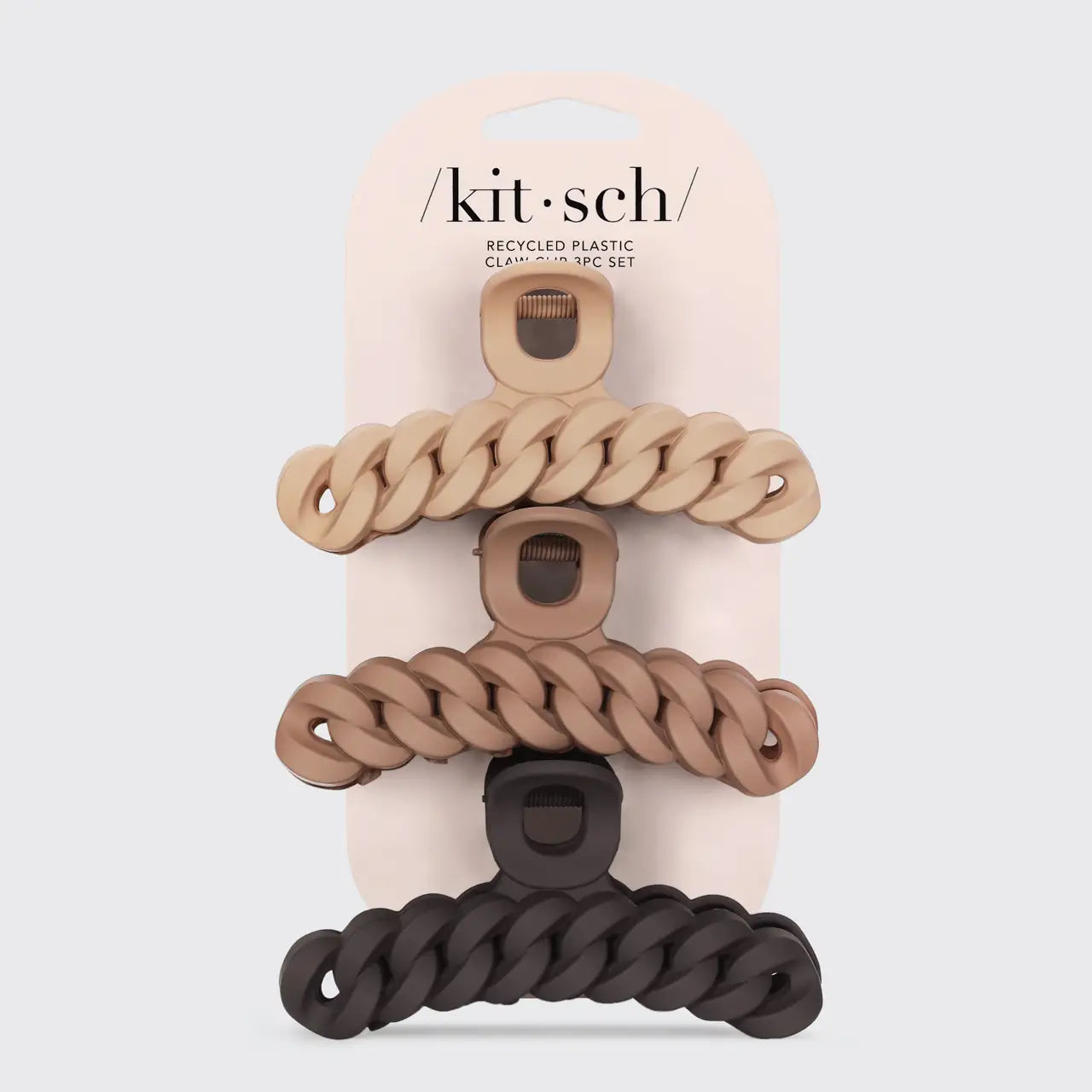KITSCH - Eco-friendly Chain Claw Clip 3pc Set