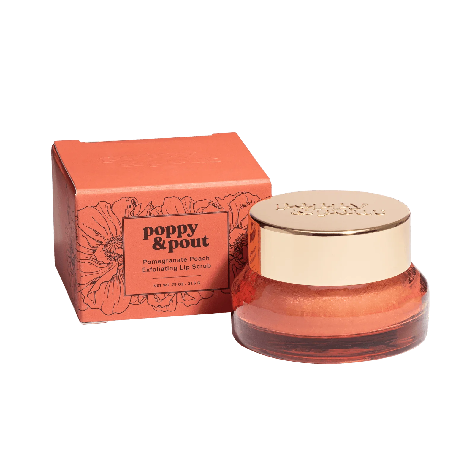 Poppy + Pout Lip Scrub - Pomegranate Peach